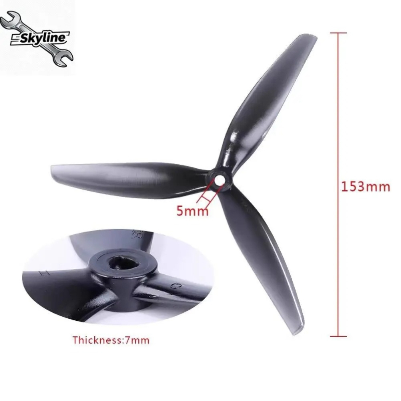Fpv Drone Propeller - 3엽 프로펠러 조립 키트, 7인치 FPV