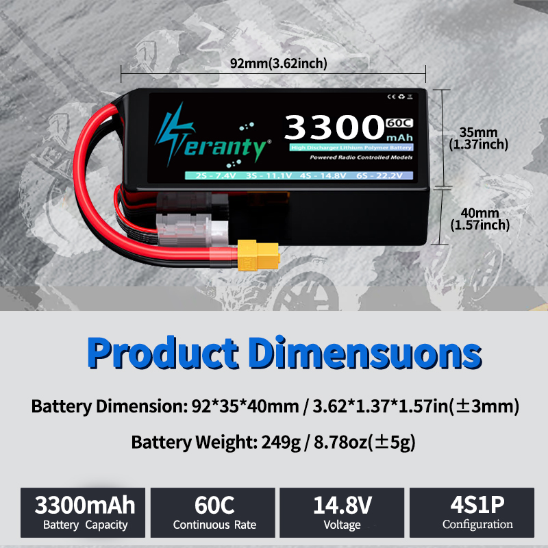 테란티 4S 3300mAh 리포 배터리 14.8V 60 - Fpv Drone Esc 리뷰 및 가격